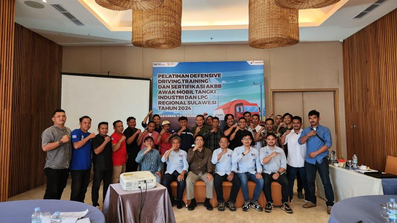 Pertamina Sulawesi Gelar DDT dan Sertifikasi AKBB untuk Awak Mobil Tangki Industri dan Skid Tank LPG