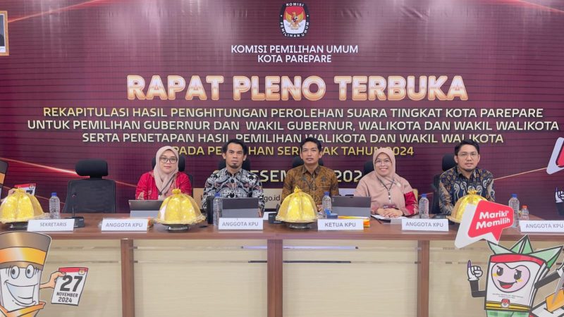 Tunggu Surat MK, KPU Parepare Belum Tentukan Jadwal Penetapan Paslon Terpilih Pilwalkot 2024