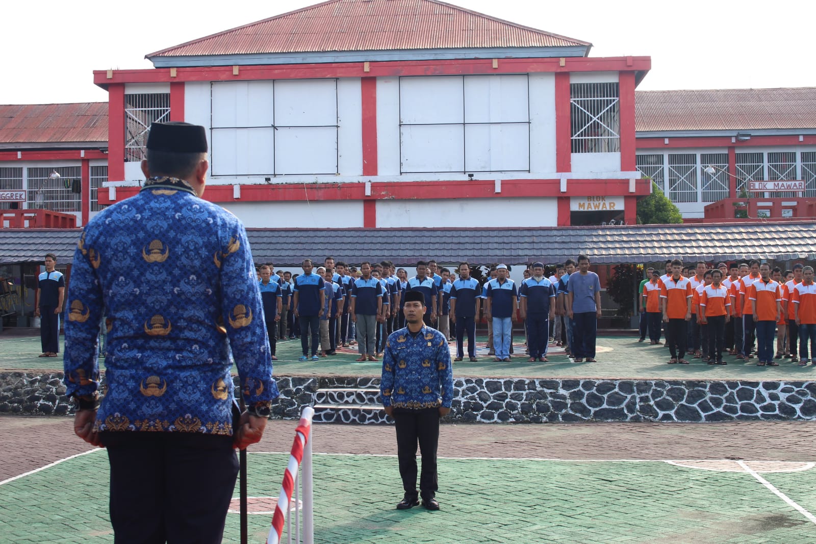 Antusias WBP Lapas Parepare Mengikuti Upacara Peringatan Hari Bela Negara ke 76