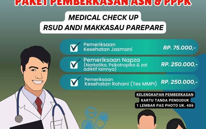RSUD Andi Makkasau Siap Medical Check-Up untuk Calon PPPK