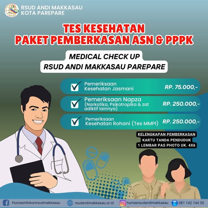 RSUD Andi Makkasau Siap Medical Check-Up untuk Calon PPPK