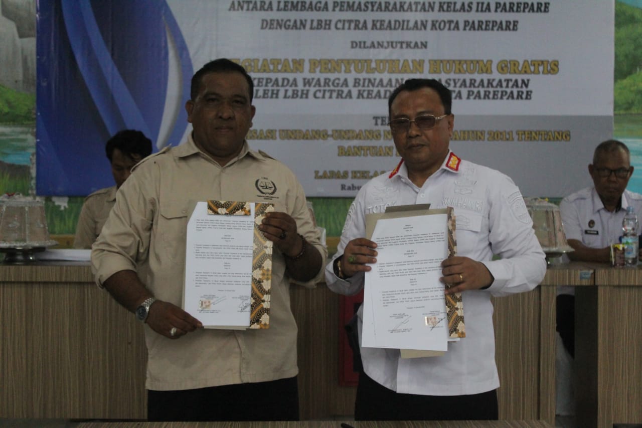 Lapas Parepare Jalin Kerjasama dengan LBH Citra Keadilan untuk Layanan Bantuan Hukum Gratis
