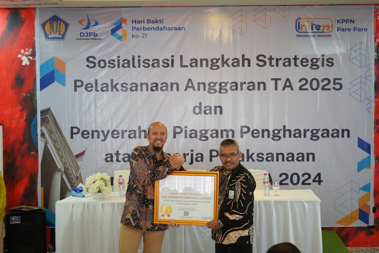 BPS Sidrap Jawara Satker Terbaik KPPN
