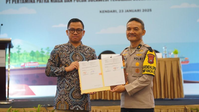 Pertamina dan Polda Sultra Teken Kontrak Kerjasama Pembelian BBM dan Pelumas 2025