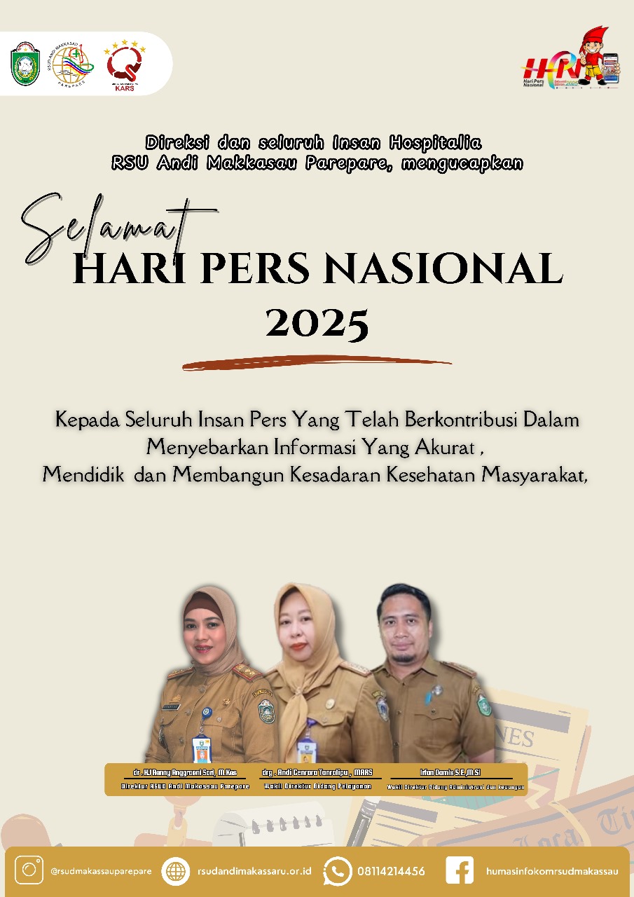RSUD Andi Makkasau Ucapkan Selamat Hari Pers Nasional, Mari Bersama Dukung Pers Profesional dan Berintegritas!
