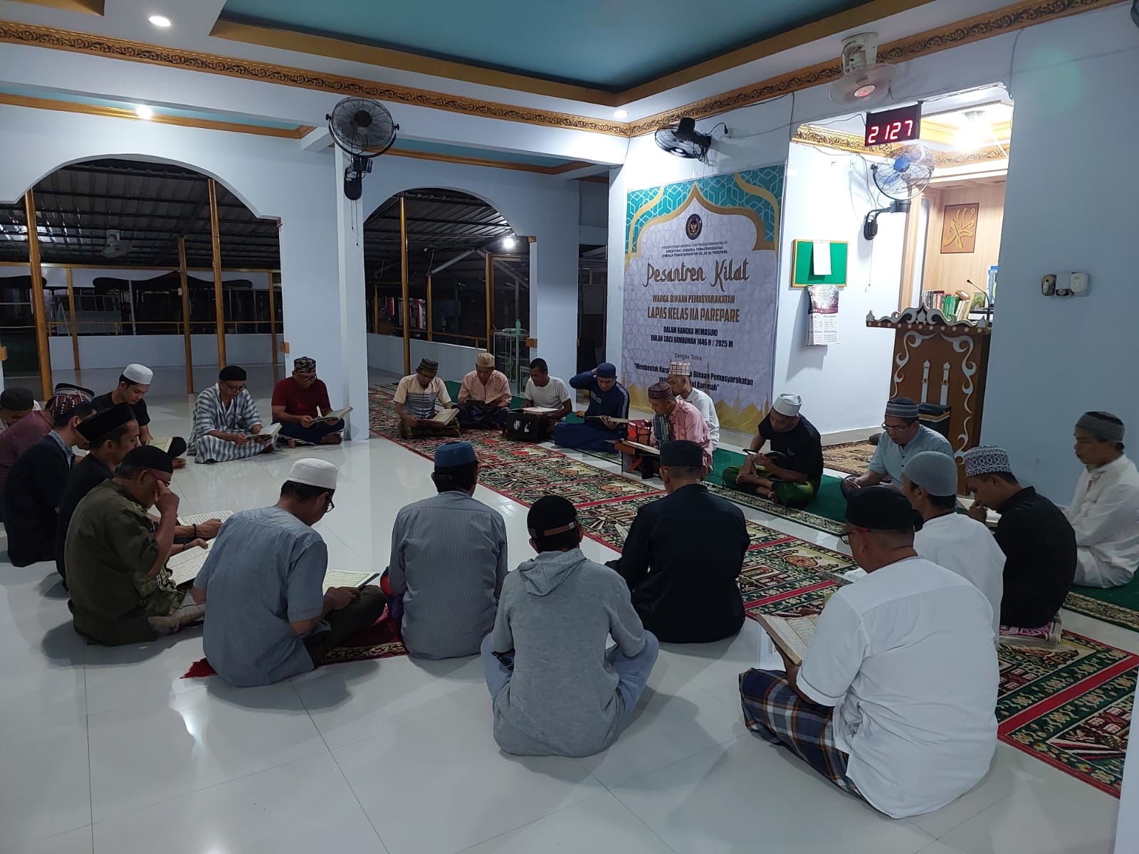 Lapas Parepare Gelar Salat Tarawih dan Tadarus Alquran bagi Petugas dan WBP