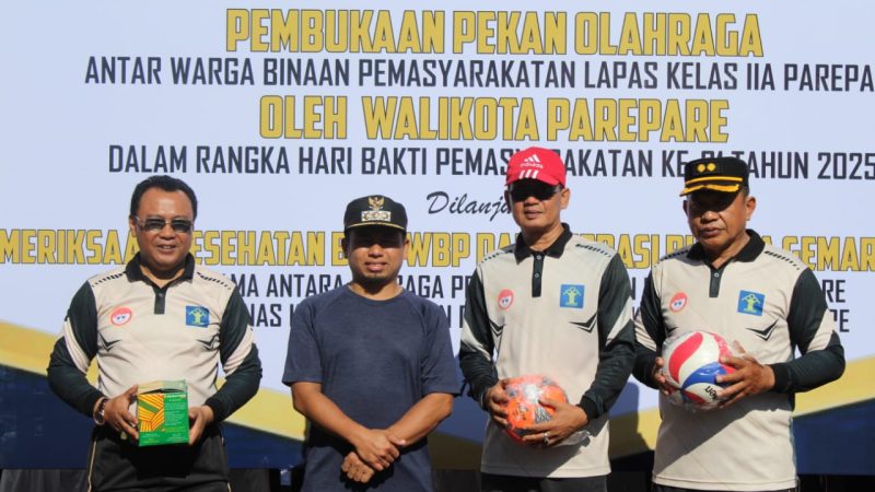 Wali Kota Tasming Membuka Pekan Olahraga Warga Binaan Lapas Parepare