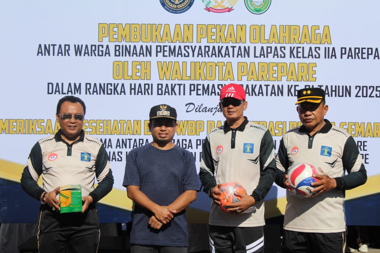 Wali Kota Tasming Membuka Pekan Olahraga Warga Binaan Lapas Parepare