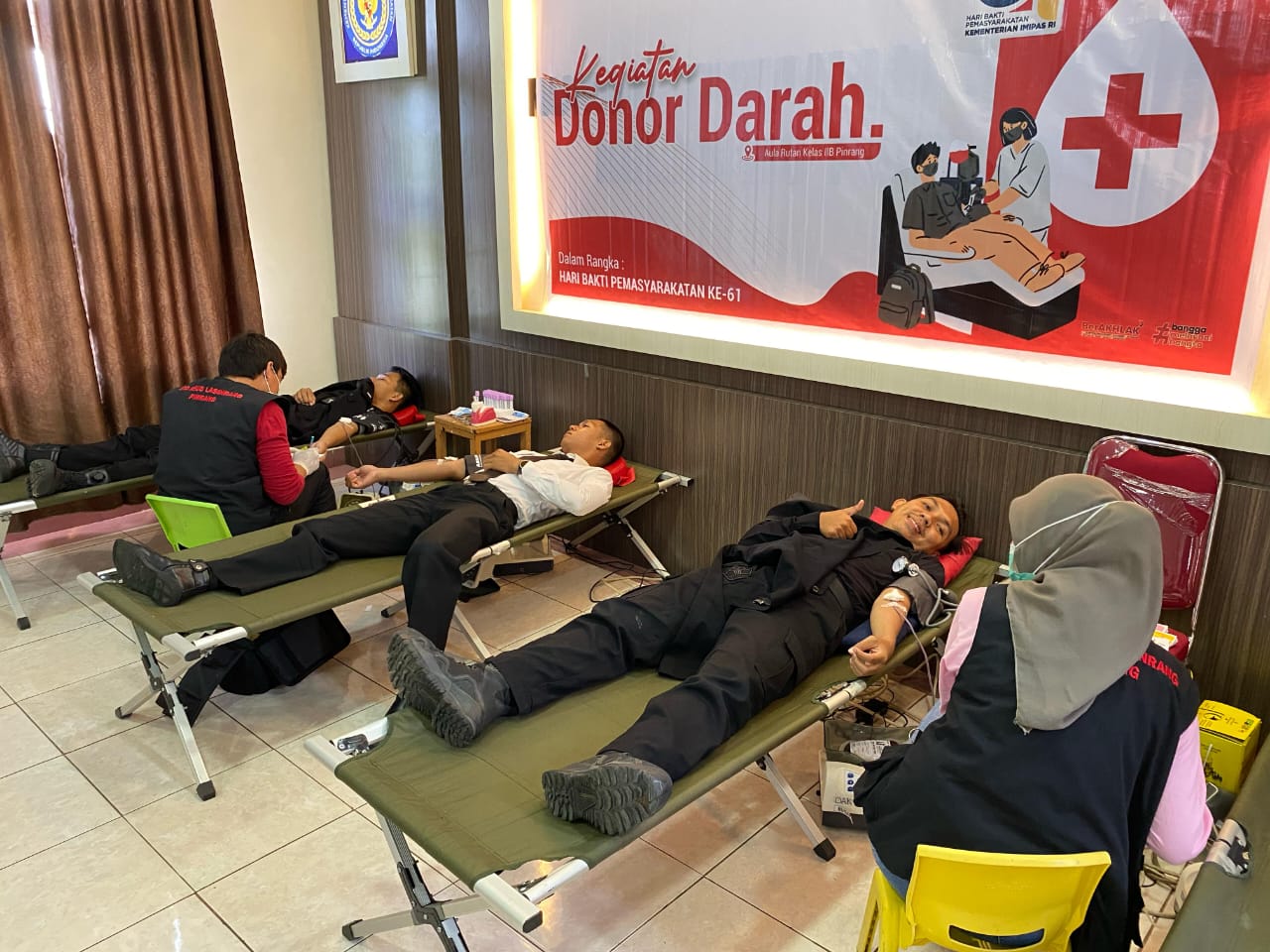 Rutan Pinrang Gelar Donor Darah di Momen Hari Bhakti Pemasyarakatan ke 61