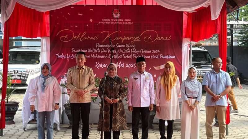 Forkopimda Sulsel Kompak Hadiri Deklarasi Kampanye Damai PSU Pilwalkot Palopo