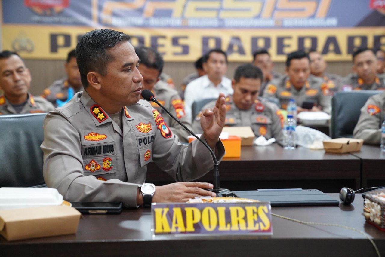 Kapolres Parepare Pimpin Anev Gangguan Kamtibmas, Tegaskan Penindakan Premanisme dan Pemberantasan Penyakit Masyarakat