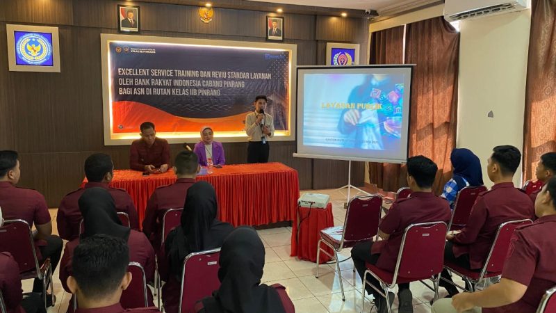 Tingkatkan Mutu Pelayanan, Rutan Pinrang Gelar Excellent Service Training dan Reviu Standar Layanan