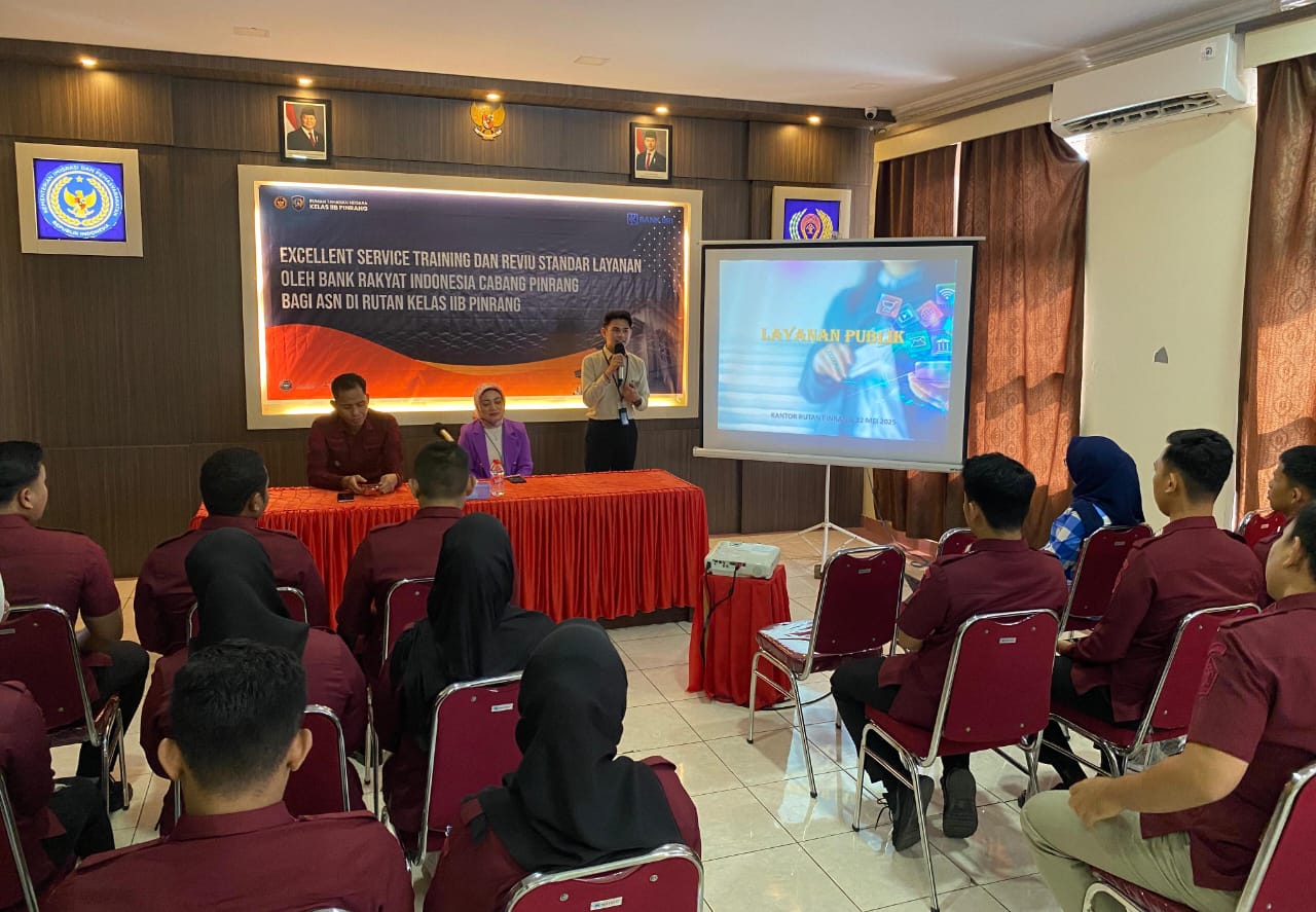 Tingkatkan Mutu Pelayanan, Rutan Pinrang Gelar Excellent Service Training dan Reviu Standar Layanan