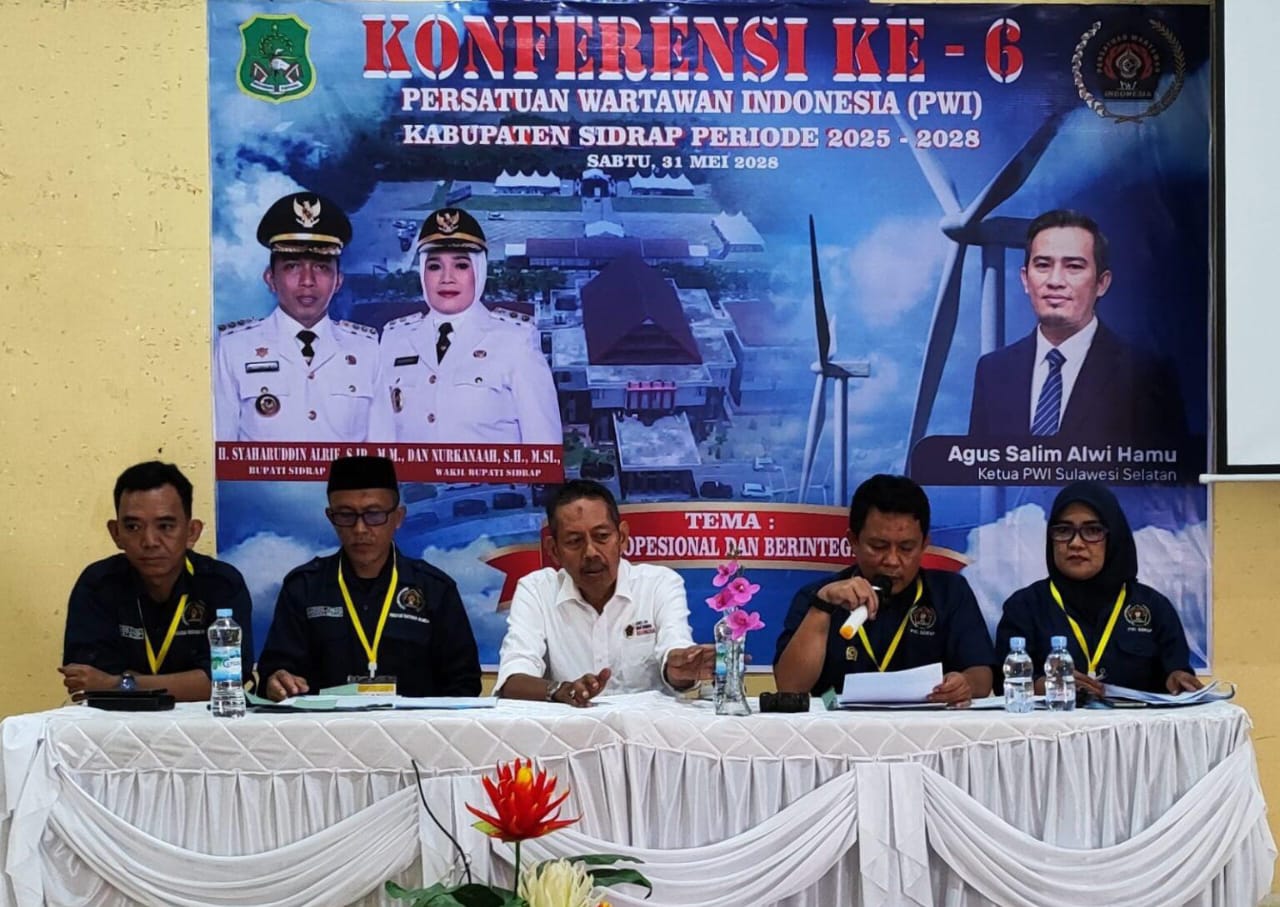 Aklamasi, Darwis Pantong Resmi jadi Ketua PWI Sidrap Periode 2025-2028