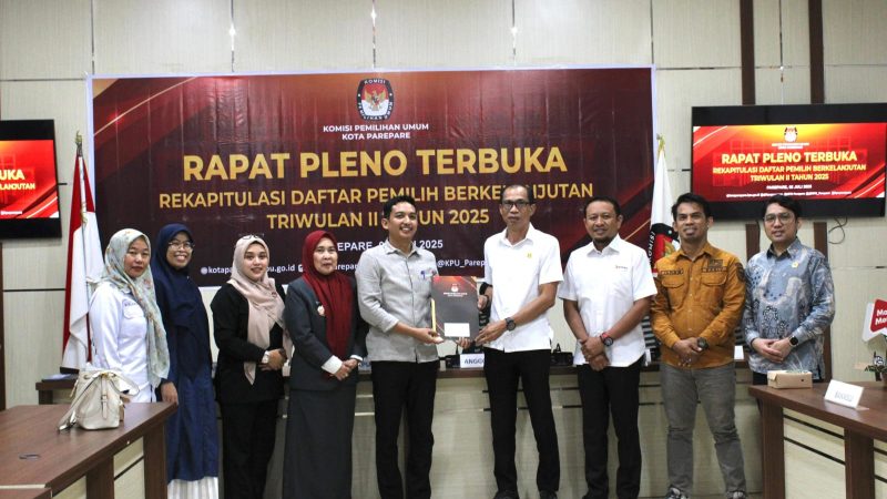 KPU Parepare Gelar Rapat Pleno Terbuka Rekapitulasi PDPB Triwulan II Tahun 2025
