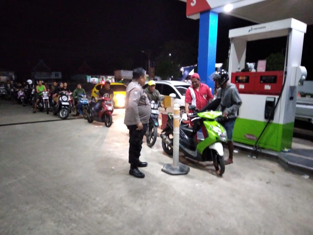 Personel Polsek Ma’rang Patroli Obyek Vital SPBU