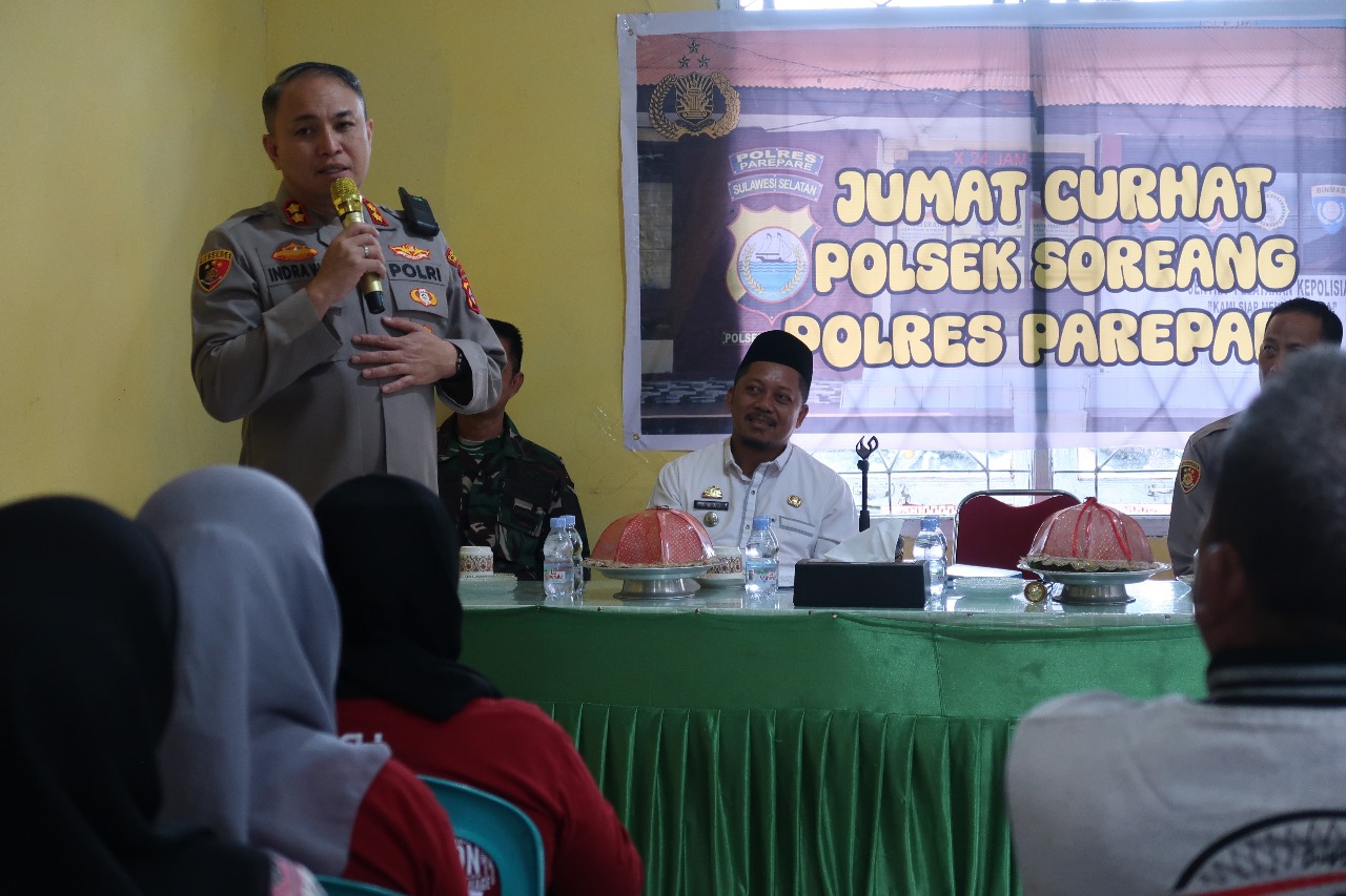 Jumat Curhat Perdana, Kapolres Parepare Indra Waspada Yuda Siap Terima Saran dan Kritikan
