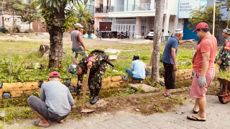 Karya Bakti Koramil Tangaya Kodim Pangkep bersama Warga