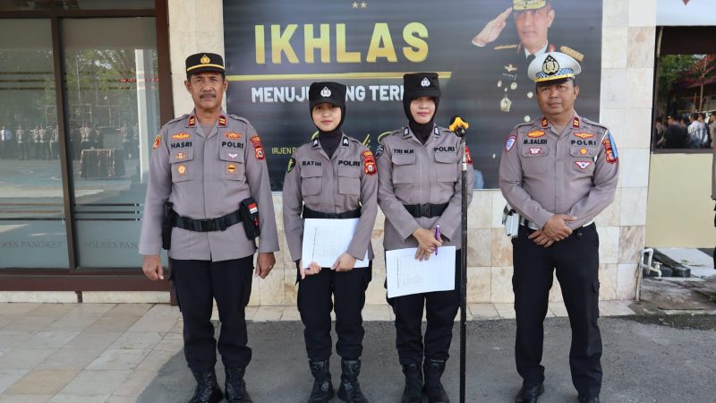 Upacara Sertijab Kapolsek Liukang Kalmas di Polres Pangkep