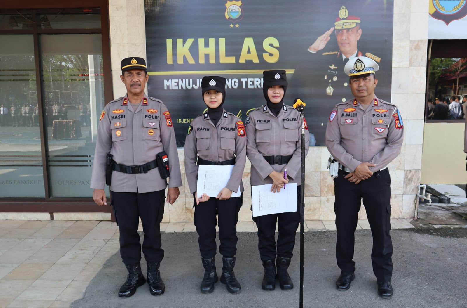 Upacara Sertijab Kapolsek Liukang Kalmas di Polres Pangkep