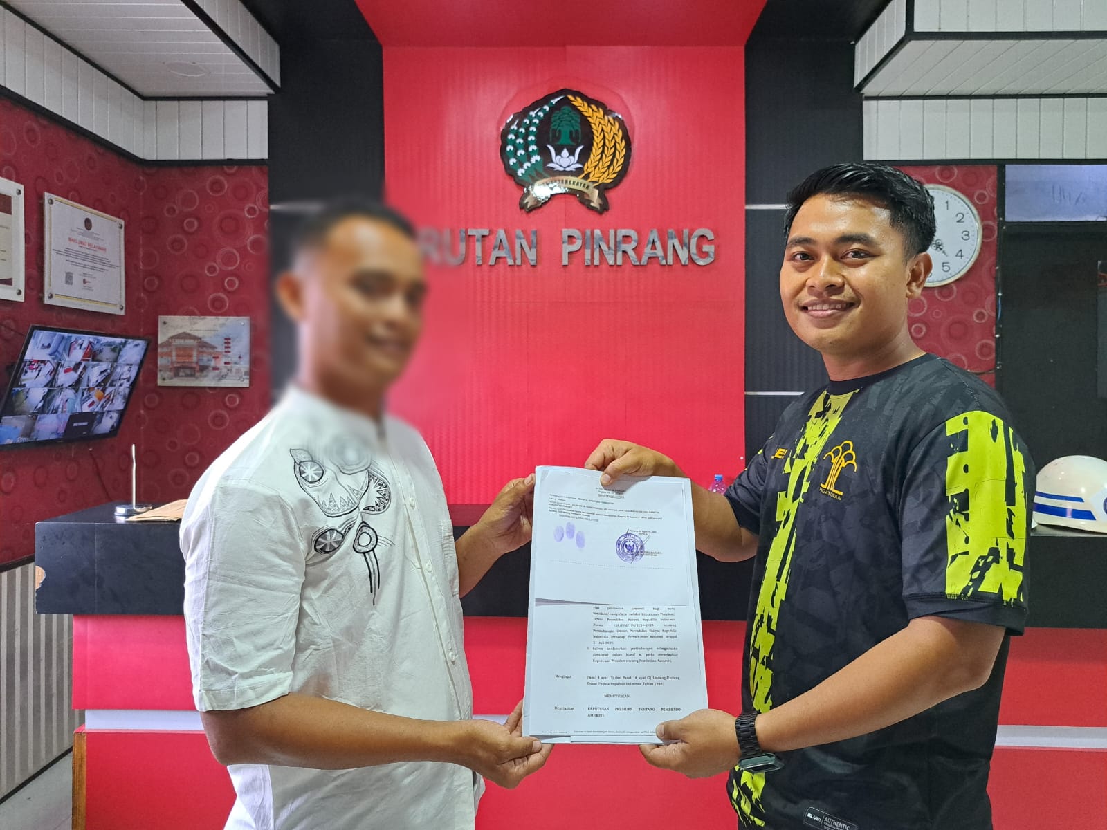 Penuhi Syarat, Satu Warga Binaan Rutan Pinrang Terima Amnesti Presiden RI