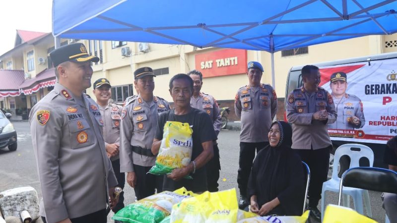 Gerakan Pangan Murah Serentak, Polres Parepare Salurkan Ratusan Zak Beras SPHP, Berlangsung hingga 16 Agustus 2025