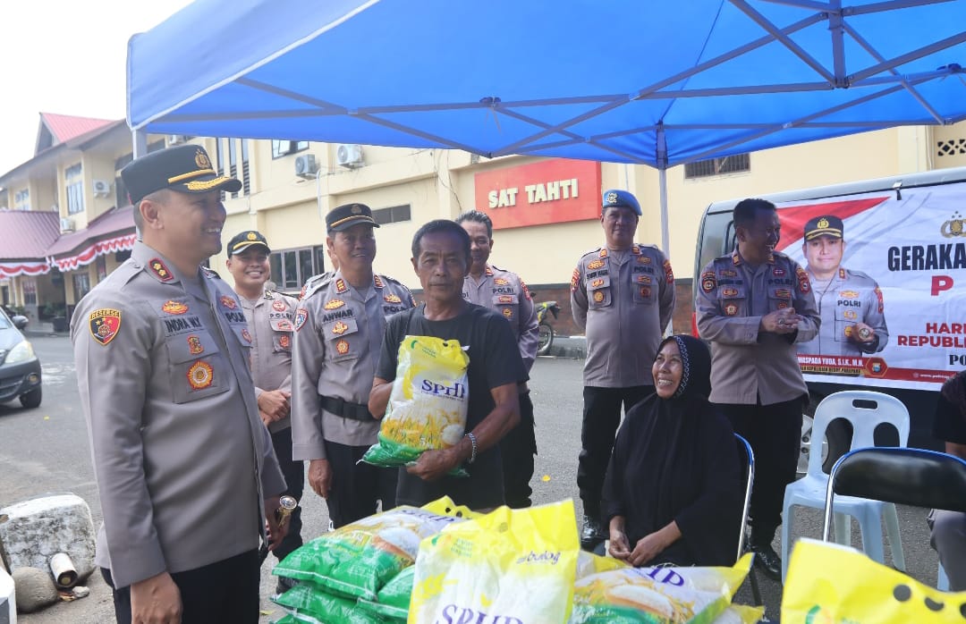 Gerakan Pangan Murah Serentak, Polres Parepare Salurkan Ratusan Zak Beras SPHP, Berlangsung hingga 16 Agustus 2025