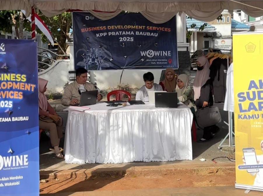 KPP Pratama Baubau Dukung UMKM Perempuan Lewat Layanan Business Development Services di Festival Wowine Wakatobi 2025