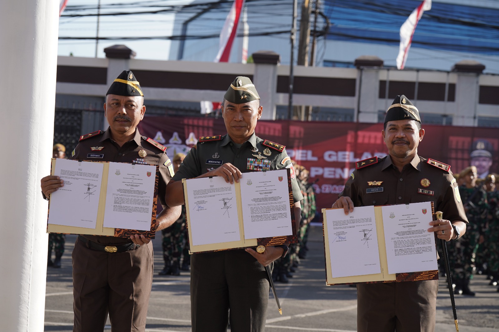 Apel Gelar Pengamanan Kodam XIV Hasanuddin dengan Kejaksaan Tinggi Sulawesi Selatan dan Tenggara