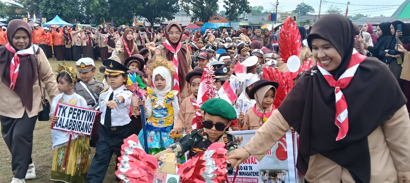 Kwarcab Pangkep Gelar Apel Besar Peringatan Hari Pramuka ke 64 Tahun