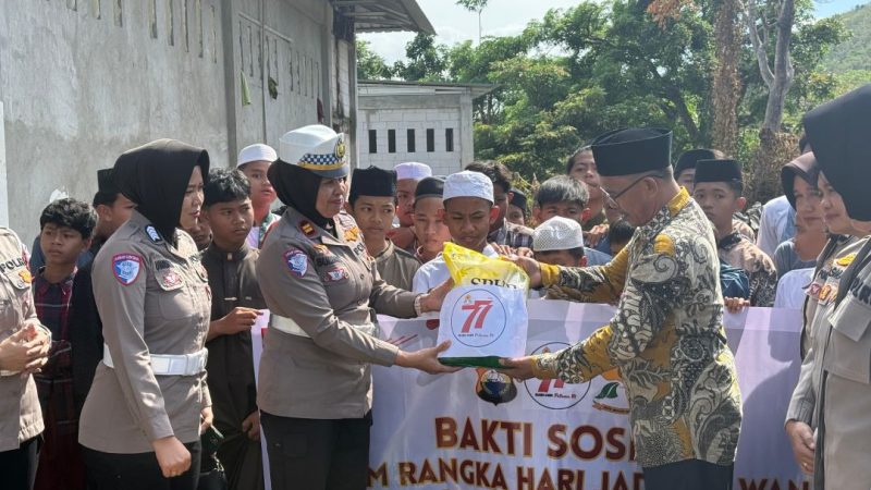 Baksos Polwan Polres Parepare, Bantu Ringankan Beban Penghuni Ponpes Zubdatul Asrar NU Pasca Kebakaran