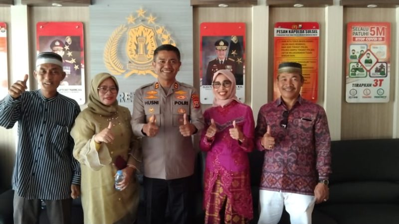 Kapolres Pangkep Sambut Kunjungan Silaturahmi Ketua Lembaga Adat Kecamatan Labakkang