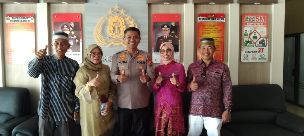 Kapolres Pangkep Sambut Kunjungan Silaturahmi Ketua Lembaga Adat Kecamatan Labakkang