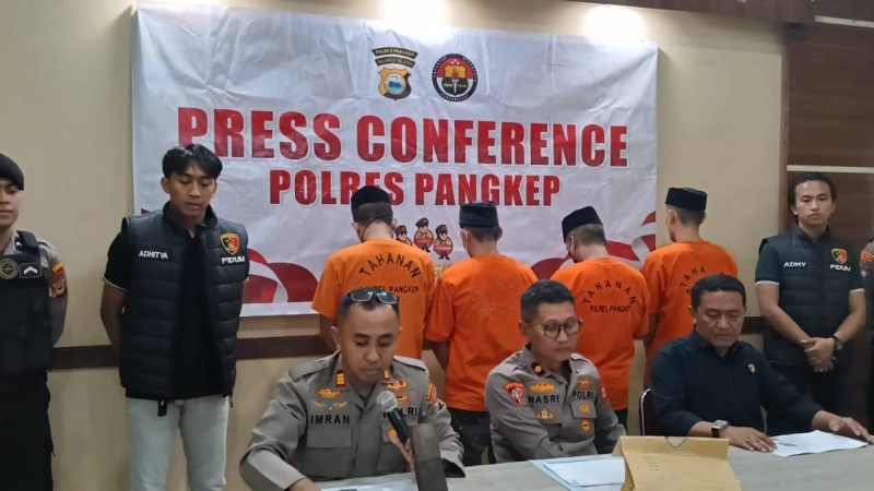 Polres Pangkep Konferensi Pers Hasil Ops Sikat Lipu 2025