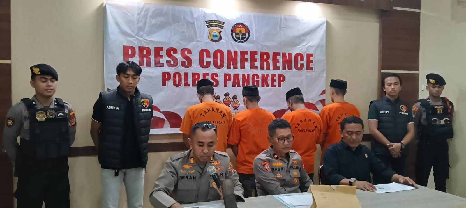 Polres Pangkep Konferensi Pers Hasil Ops Sikat Lipu 2025