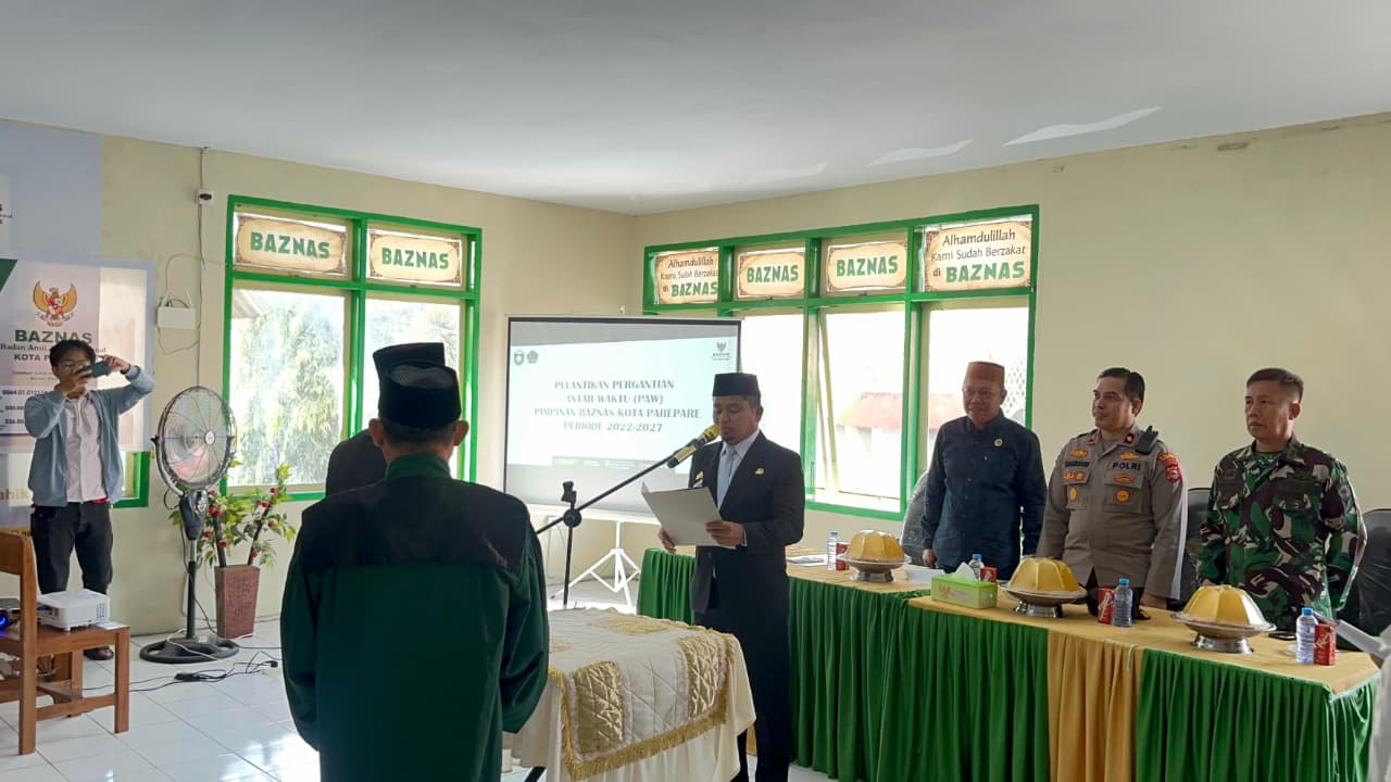 Hadiri Pelantikan PAW Pimpinan Baznas, Waka Polres Parepare Berkomitmen Dukung Kegiatan Positif
