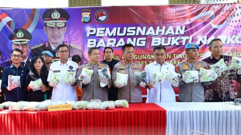 Polda Sulsel Musnahkan 44 Kg Sabu Hasil Ungkapan Polres Parepare