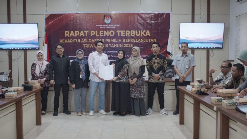 Rekapitulasi DPB Triwulan III KPU Parepare Berjumlah 113.176