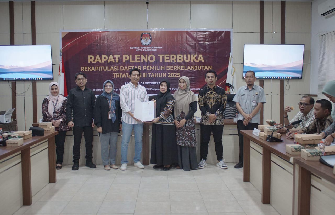Rekapitulasi DPB Triwulan III KPU Parepare Berjumlah 113.176