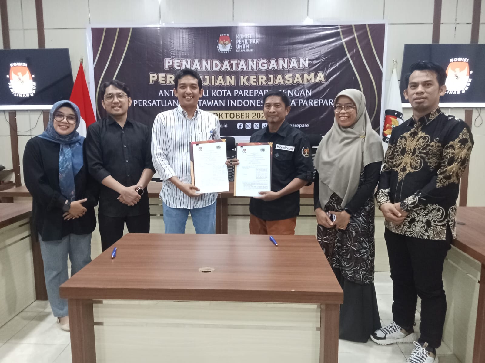 Teken MoU, PWI dan KPU Parepare Jalin Kerjasama