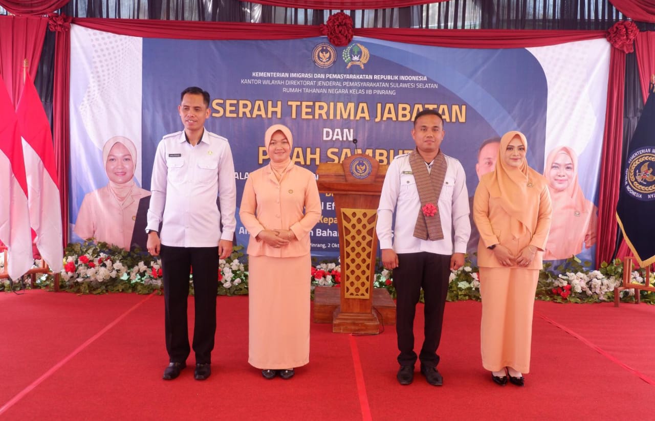 Sertijab Karutan Pinrang, Sahril Efendi Digantikan Andi Erdiyangsah