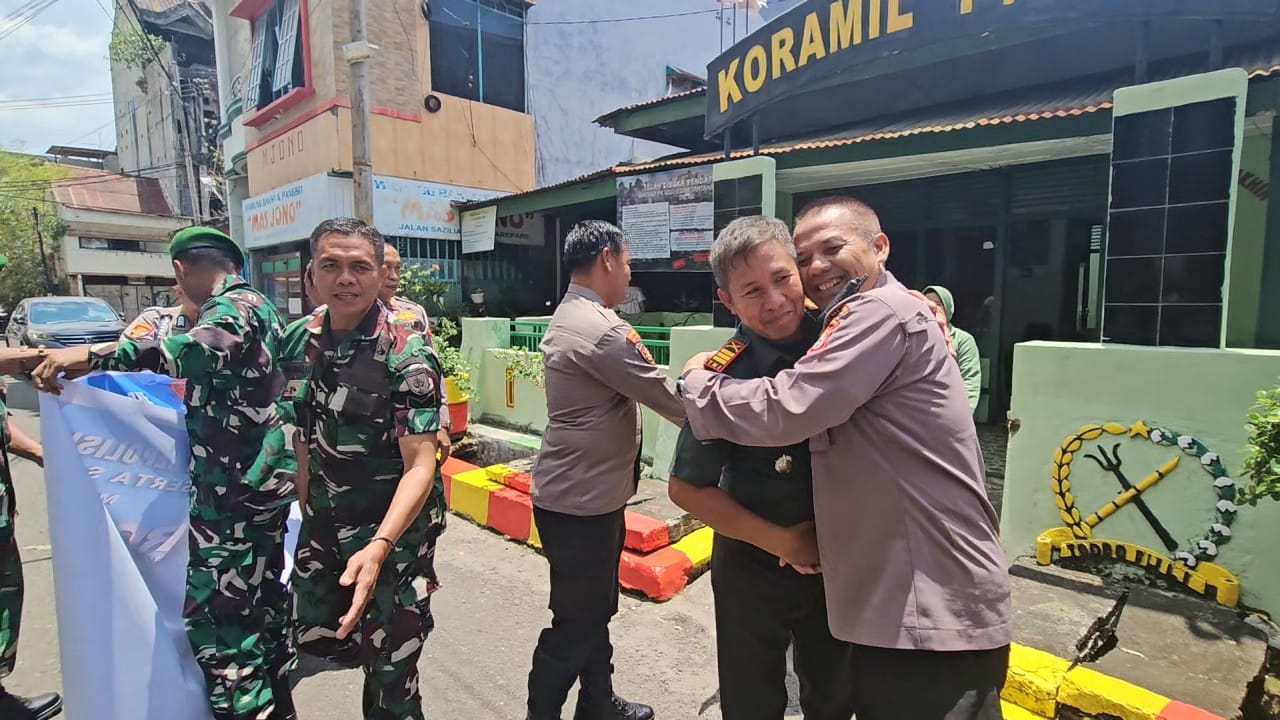 Polsek Ujung Berikan Ucapan Selamat HUT TNI ke-80 kepada Koramil 1405-01