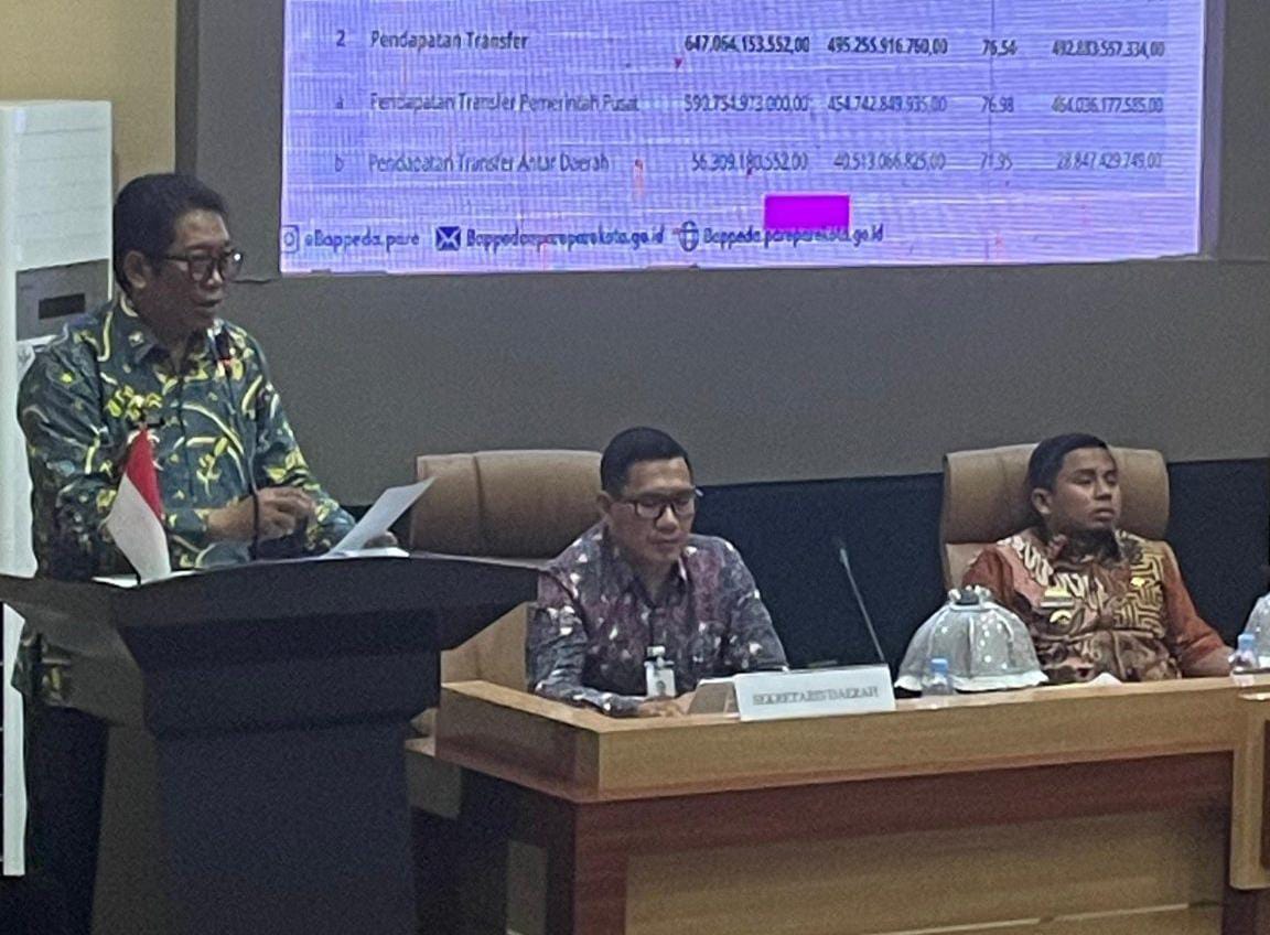 Monev Triwulan III Pembangunan Parepare, Capaian Kinerja Fisik 72,02% dan Realisasi Belanja 56,39%
