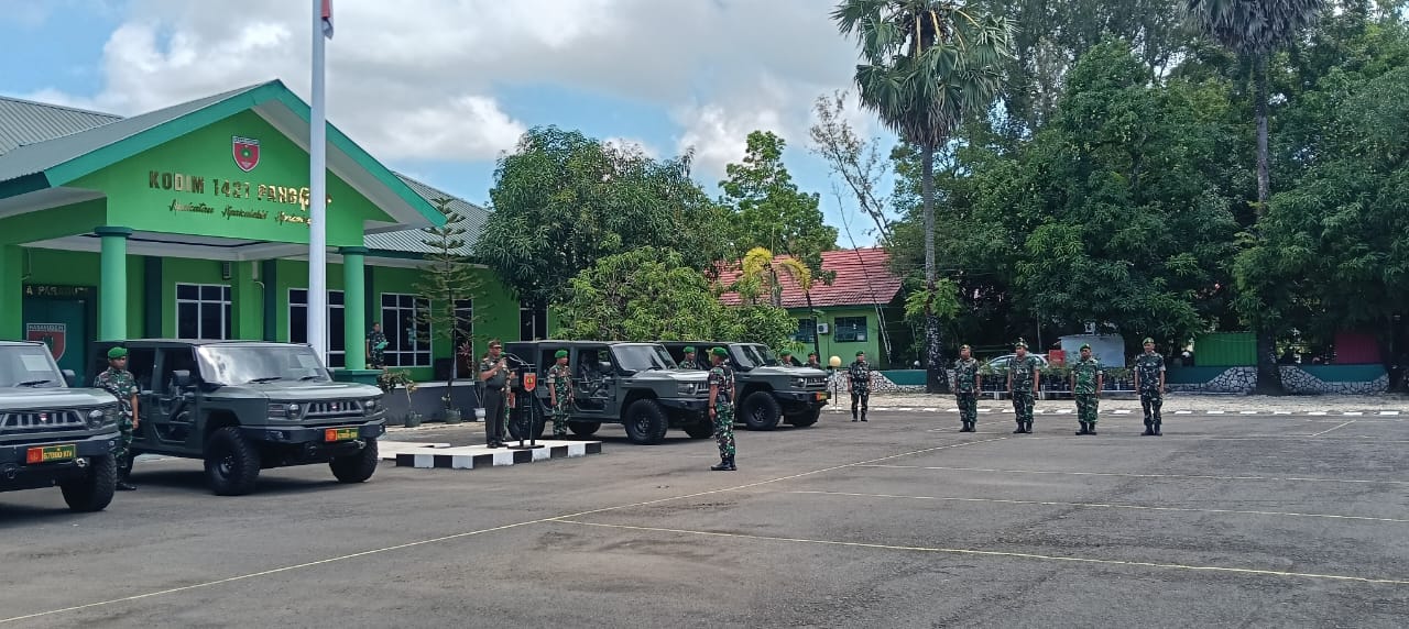Kodim Pangkep Terima Kendaraan Operasional Satuan Ransus dari Kemham