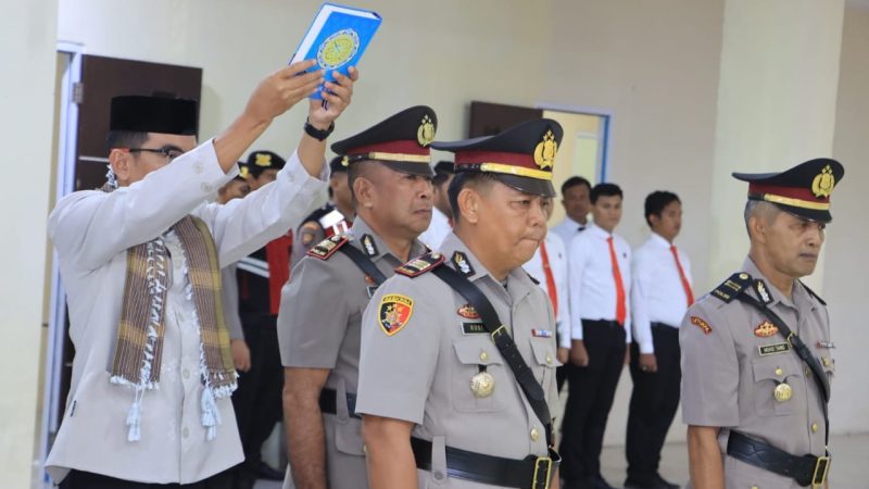 AKBP Ananda Fauzi Harahap Pimpin Sertijab Sejumlah Pejabat Utama Polres Barru