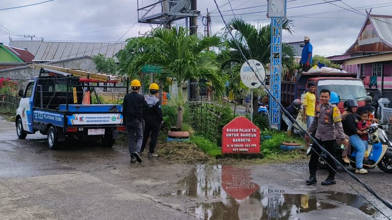 Travo Listrik Meledak, Bhabinkamtibmas Mangempang Gercep Respon Laporan Masyarakat