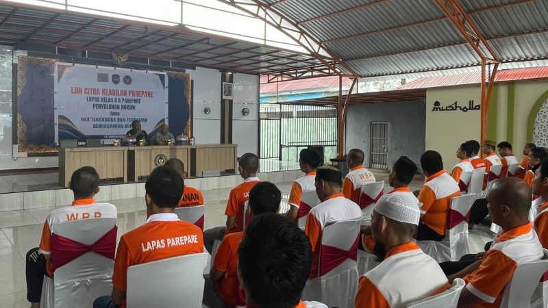 Lapas Parepare Gelar Penyuluhan Hukum, Bahas Hak Tersangka dan Terdakwa Berdasarkan KUHAP