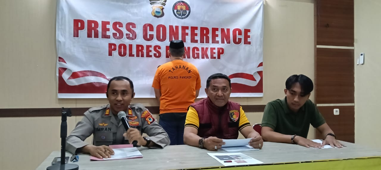Polres Pangkep Rilis Kasus Penyebaran Video Syur