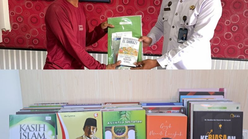 Dukung Budaya Literasi Warga Binaan, Rutan Pinrang Terima 100 Eksemplar Bantuan Buku dari Perpustakaan Nasional RI