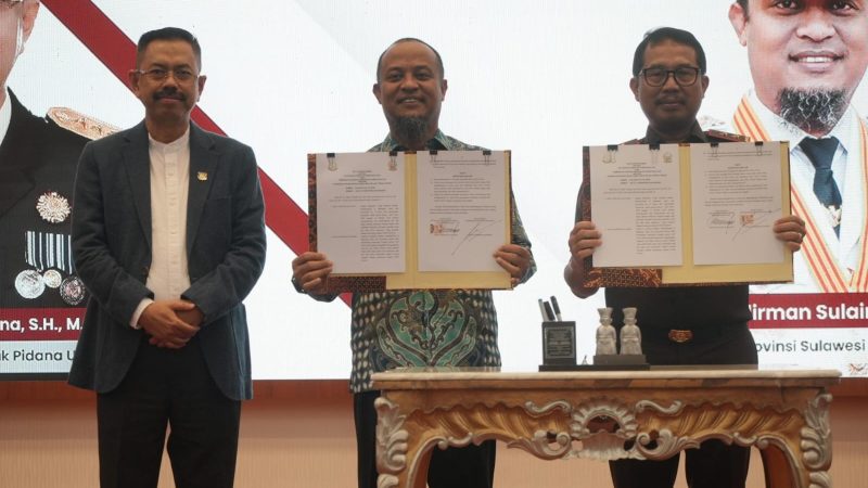 Dihadiri Jampidum Kejati Sulsel Dan Pemprov Sulsel Tandatangani MoU Penerapan Pidana Kerja Sosial Berdasarkan KUHP Baru